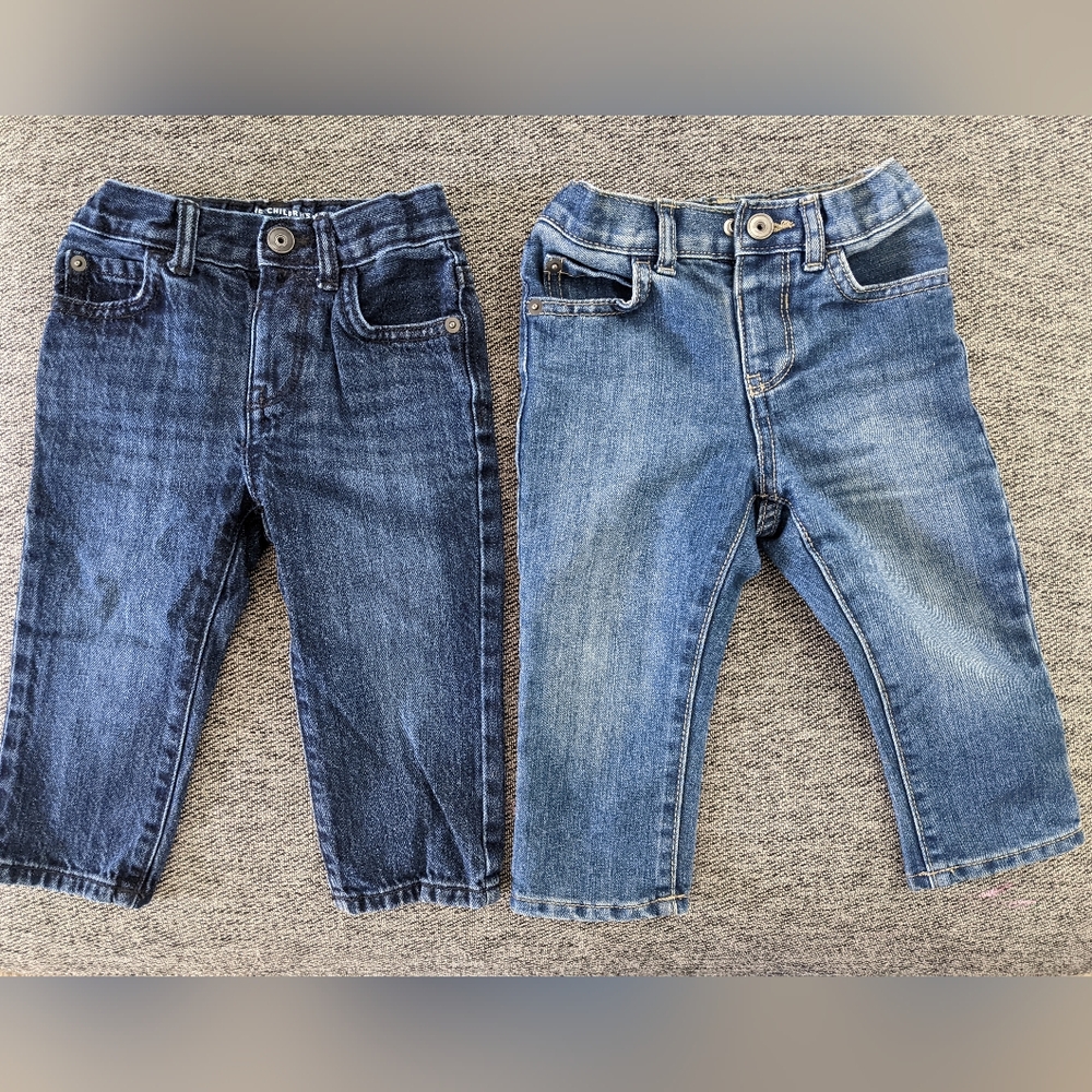 Kids Denim Jeans Set - Dark Blue and Light Blue